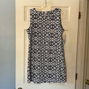 Lulu-B UPF 50+ Shift Dress Black White Size XL NWT Beach Vacation Cruise Travel